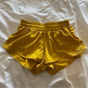 lululemon athletica Mustard Yellow Athletic Shorts